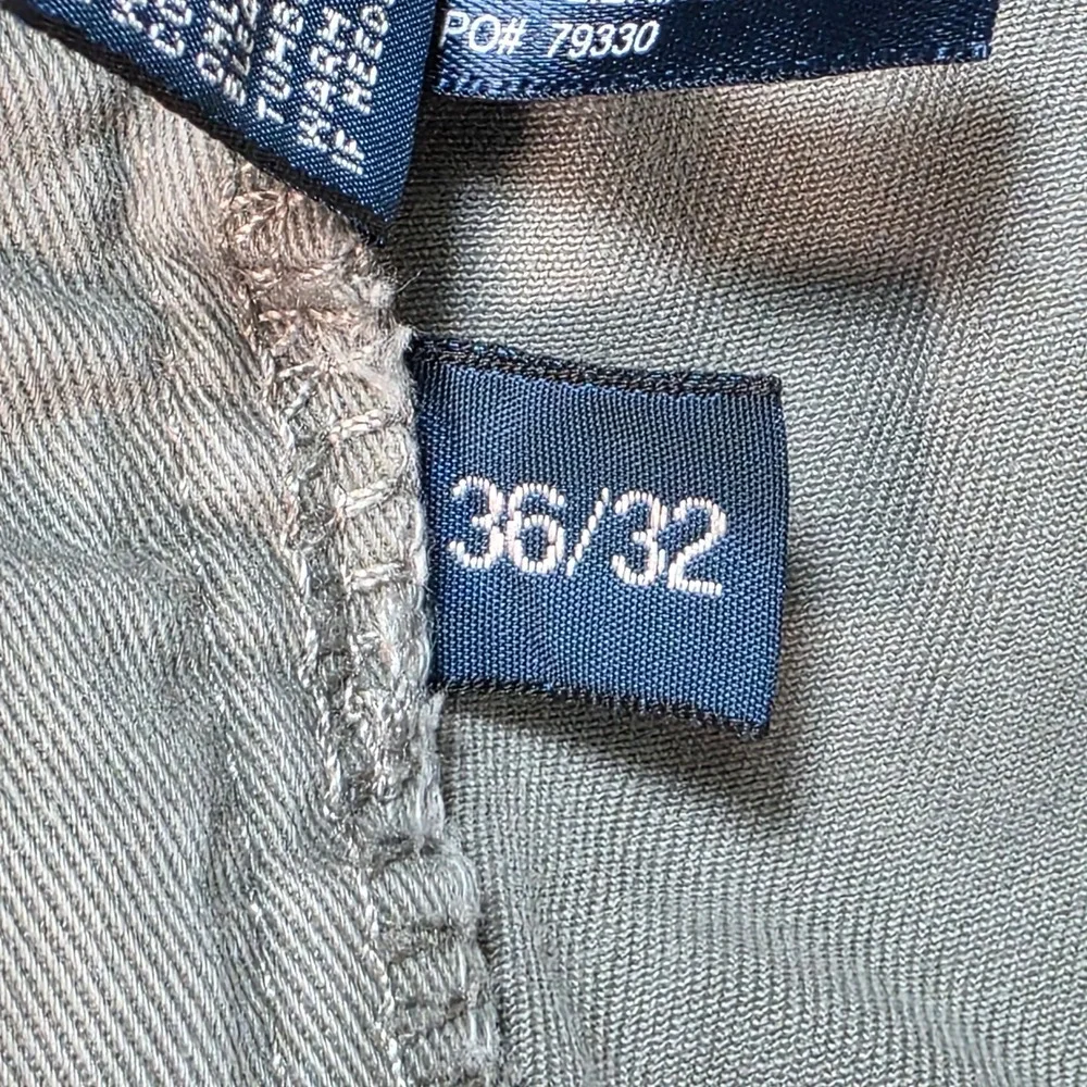 Polo Ralph Lauren Classic Chino Pants Mens 36x32 Grey Cotton Straight‎ Leg Twill
